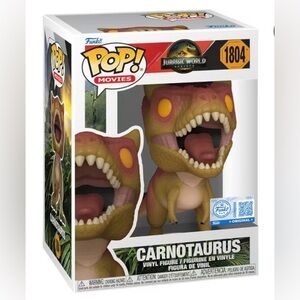 NWT Funko Pop! Movies Jurassic World Carnotaurus Funko Exclusive #1804